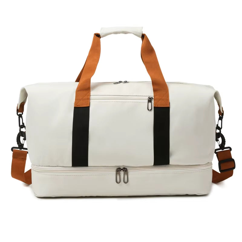 Large-Capacity Portable Travel Bag, Lightweight Gym Bag, Independent Shoe Compartment, Shoulder Messenger Bag.