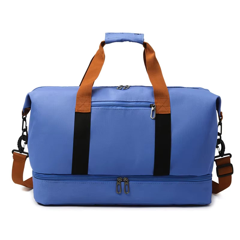 Large-Capacity Portable Travel Bag, Lightweight Gym Bag, Independent Shoe Compartment, Shoulder Messenger Bag.